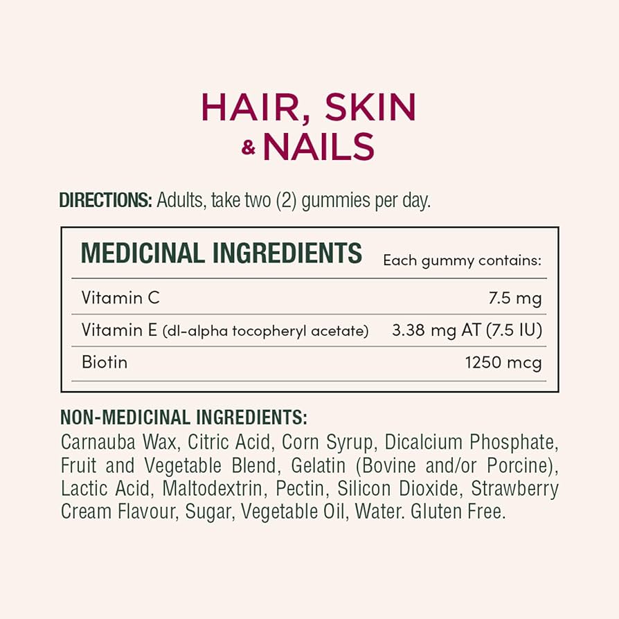 Nature’s Bounty Hair, Skin, Nails Gummies with Biotin, 80 Gummies