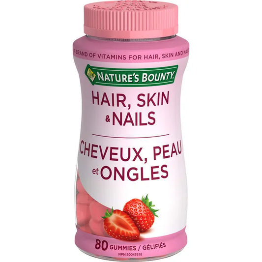 Nature’s Bounty Hair, Skin, Nails Gummies with Biotin, 80 Gummies